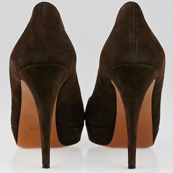 Gucci - Betty Mid-Platform Pump Brown Suede - Picture 2 of 6